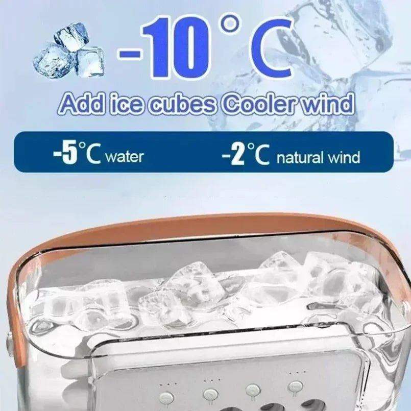 Mini Climatizador Portátil 3 en 1 con Humidificador y Luz LED – Ventilador de Aire Silencioso para Hogar, Oficina y Dormitorio
