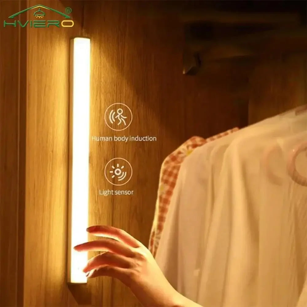 Luz LED Inteligente con Sensor de Movimiento – Recargable por USB, Magnética e Inalámbrica | Ideal para Armarios, Cocina, Pasillos y Escaleras