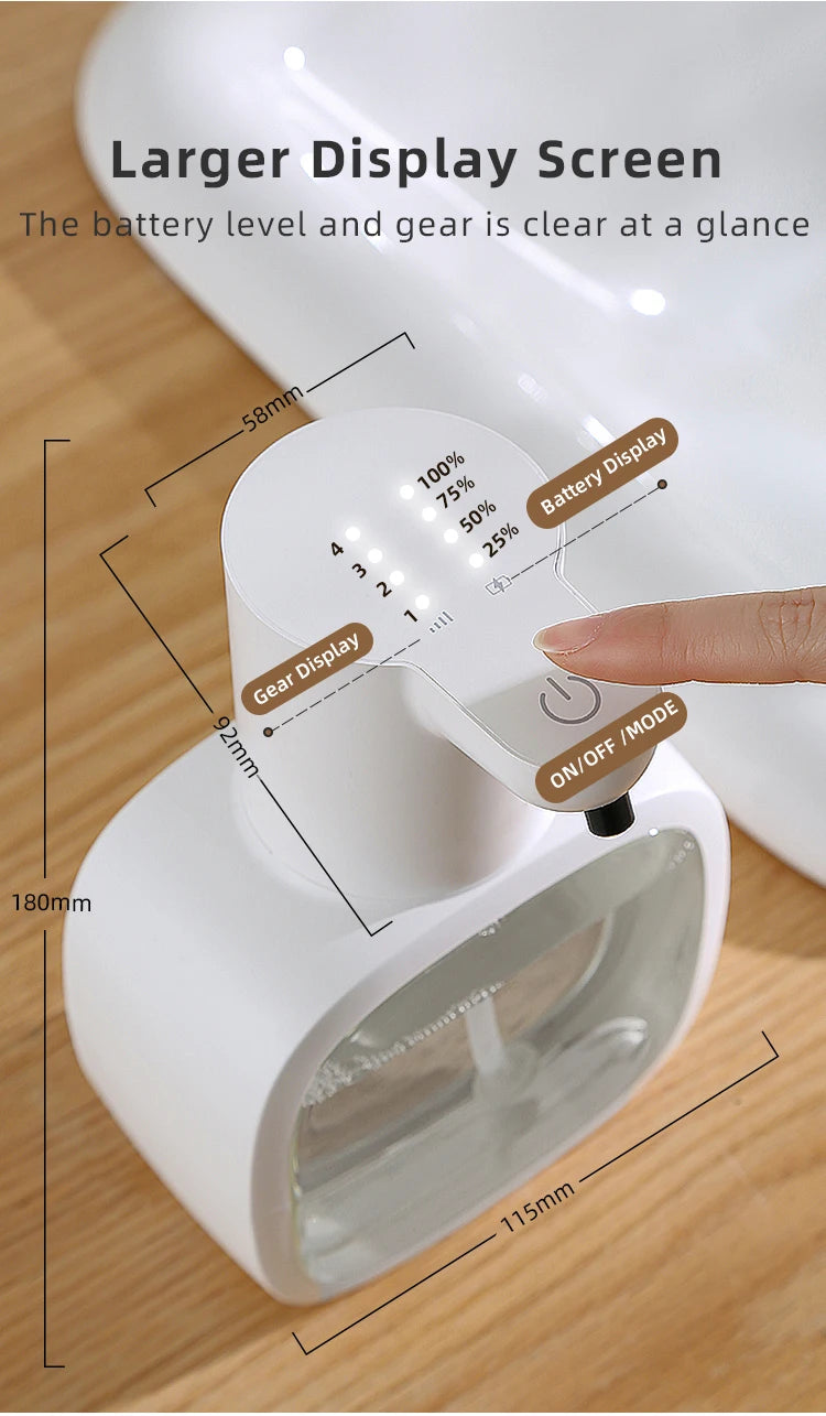 Dispensador Inteligente de Jabón de Pared – Espuma Automática, Sensor Sin Contacto y Depósito de 500 ml