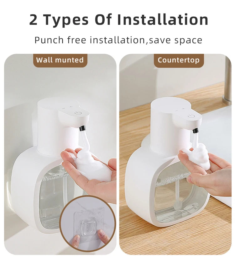 Dispensador Inteligente de Jabón de Pared – Espuma Automática, Sensor Sin Contacto y Depósito de 500 ml