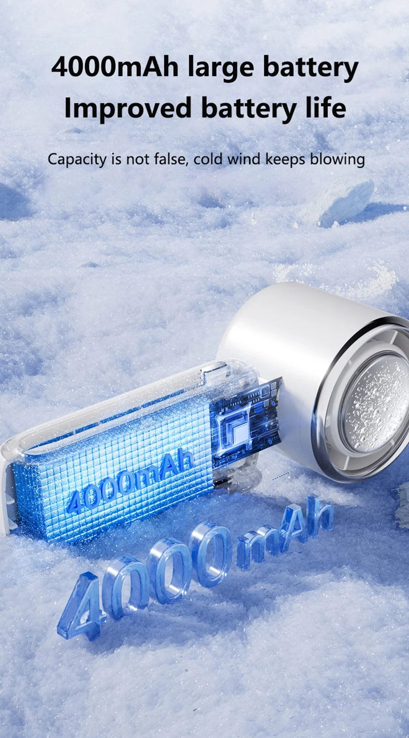 Ventilador de Mano Turbo Recargable | 100 Velocidades, Pantalla LED y Batería de 4000 mAh