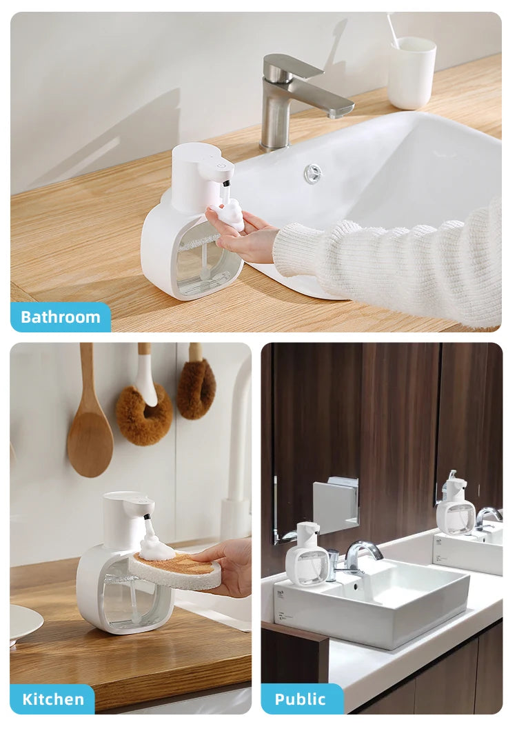 Dispensador Inteligente de Jabón de Pared – Espuma Automática, Sensor Sin Contacto y Depósito de 500 ml