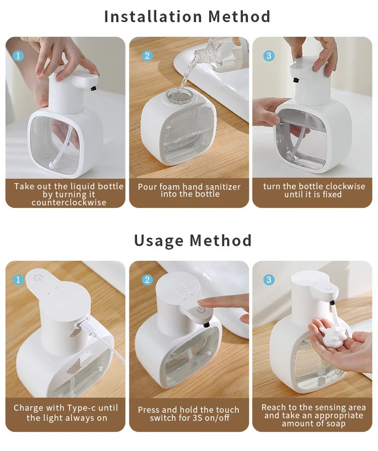 Dispensador Inteligente de Jabón de Pared – Espuma Automática, Sensor Sin Contacto y Depósito de 500 ml