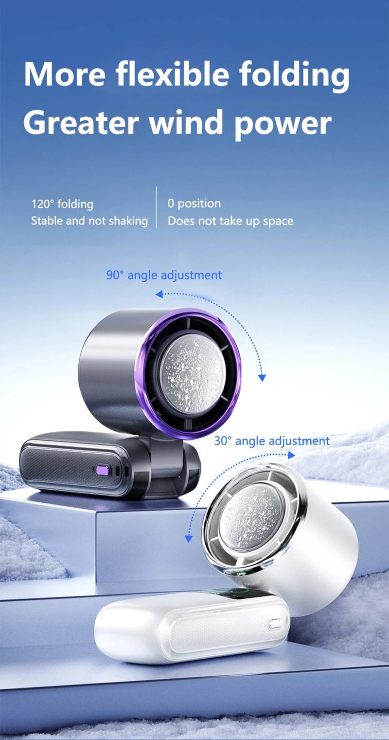 Ventilador de Mano Turbo Recargable | 100 Velocidades, Pantalla LED y Batería de 4000 mAh