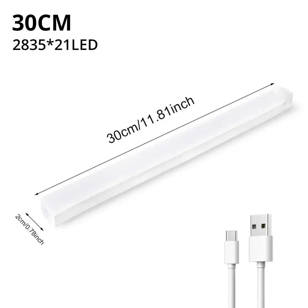 Luz LED Inteligente con Sensor de Movimiento – Recargable por USB, Magnética e Inalámbrica | Ideal para Armarios, Cocina, Pasillos y Escaleras