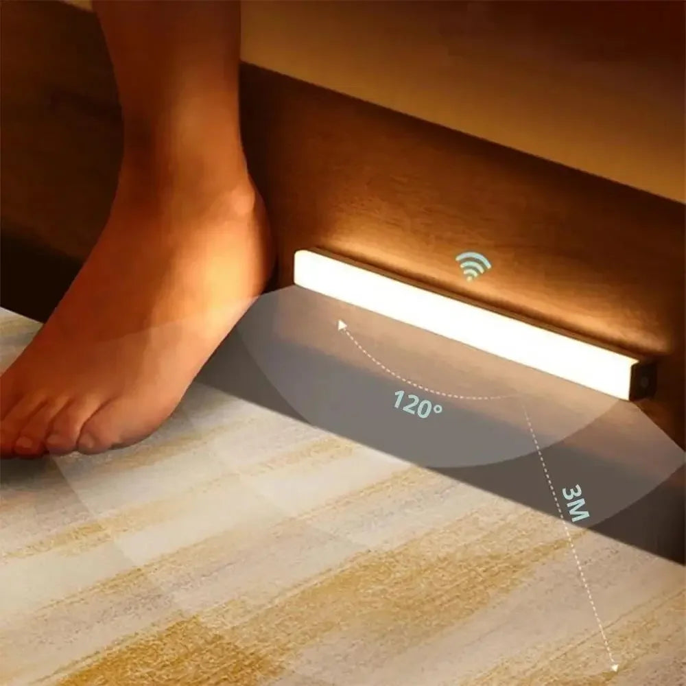 Luz LED Inteligente con Sensor de Movimiento – Recargable por USB, Magnética e Inalámbrica | Ideal para Armarios, Cocina, Pasillos y Escaleras