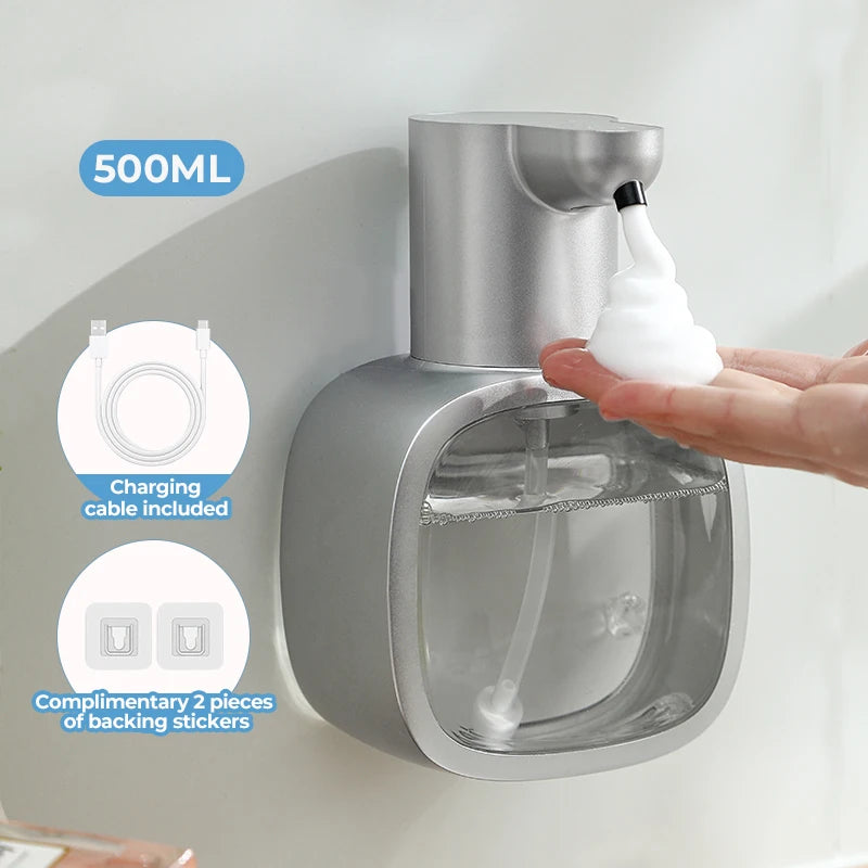 Dispensador Inteligente de Jabón de Pared – Espuma Automática, Sensor Sin Contacto y Depósito de 500 ml