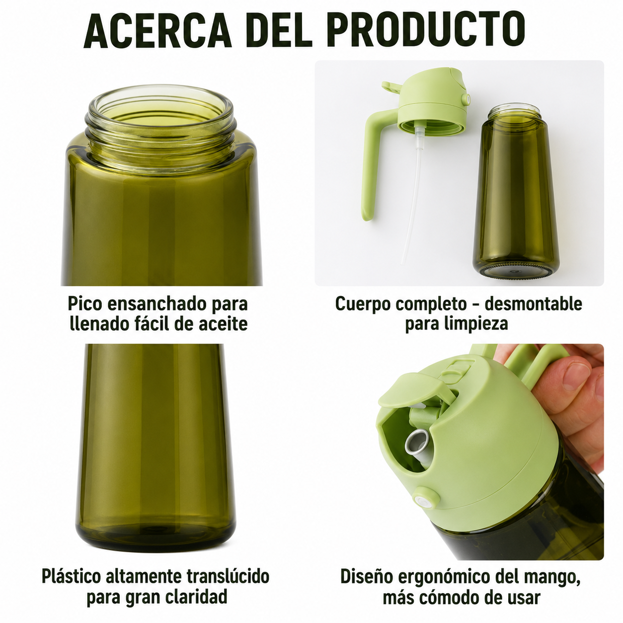 Pulverizador de Aceite 2 en 1 – Precisión y Sin Goteo